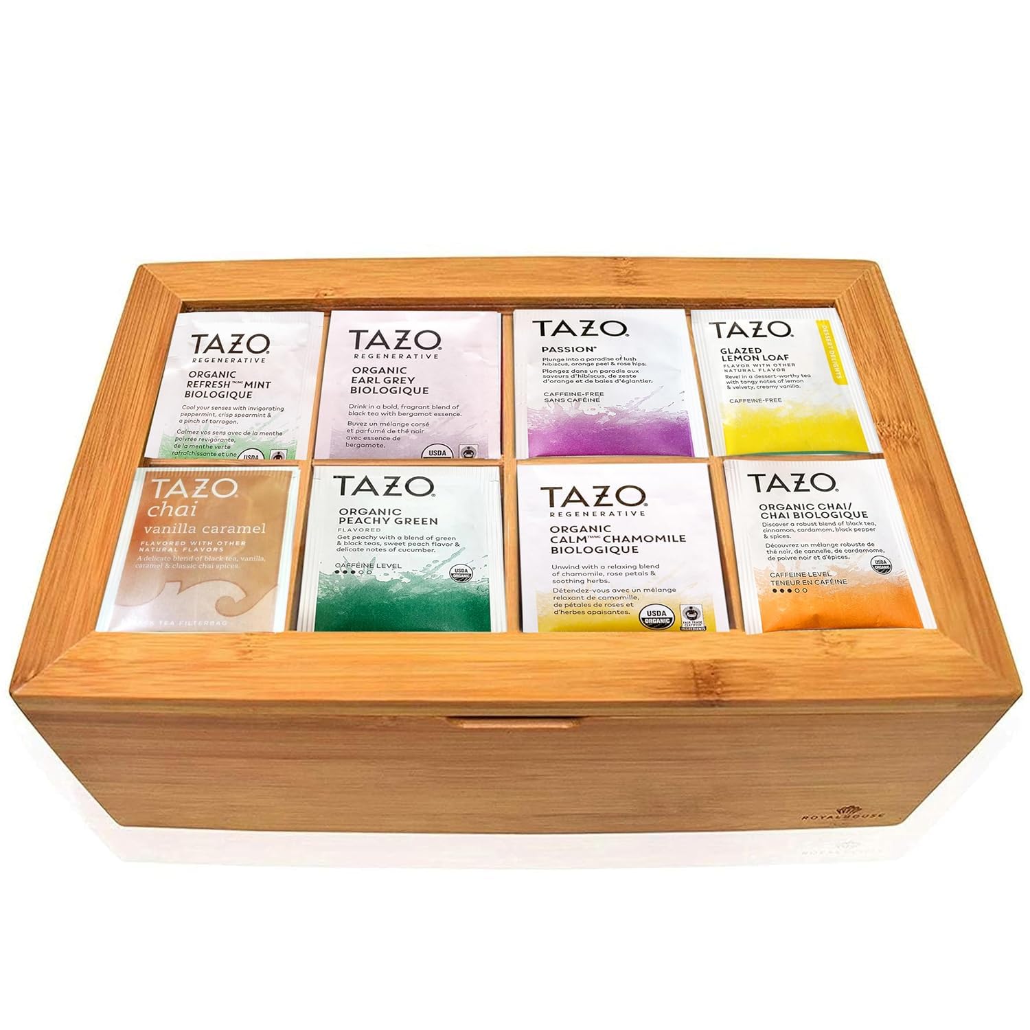 Tea Sampler Variety Pack - 80 Premium Tea Bags in Organizer | 9 Flavors of Herbal, Green & Black Tea