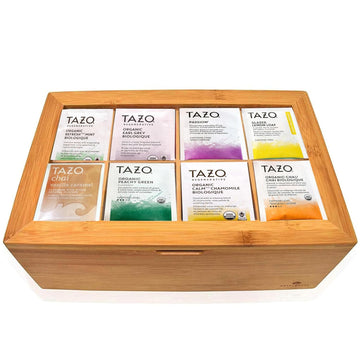 Tea Sampler Variety Pack - 80 Premium Tea Bags in Organizer | 9 Flavors of Herbal, Green & Black Tea