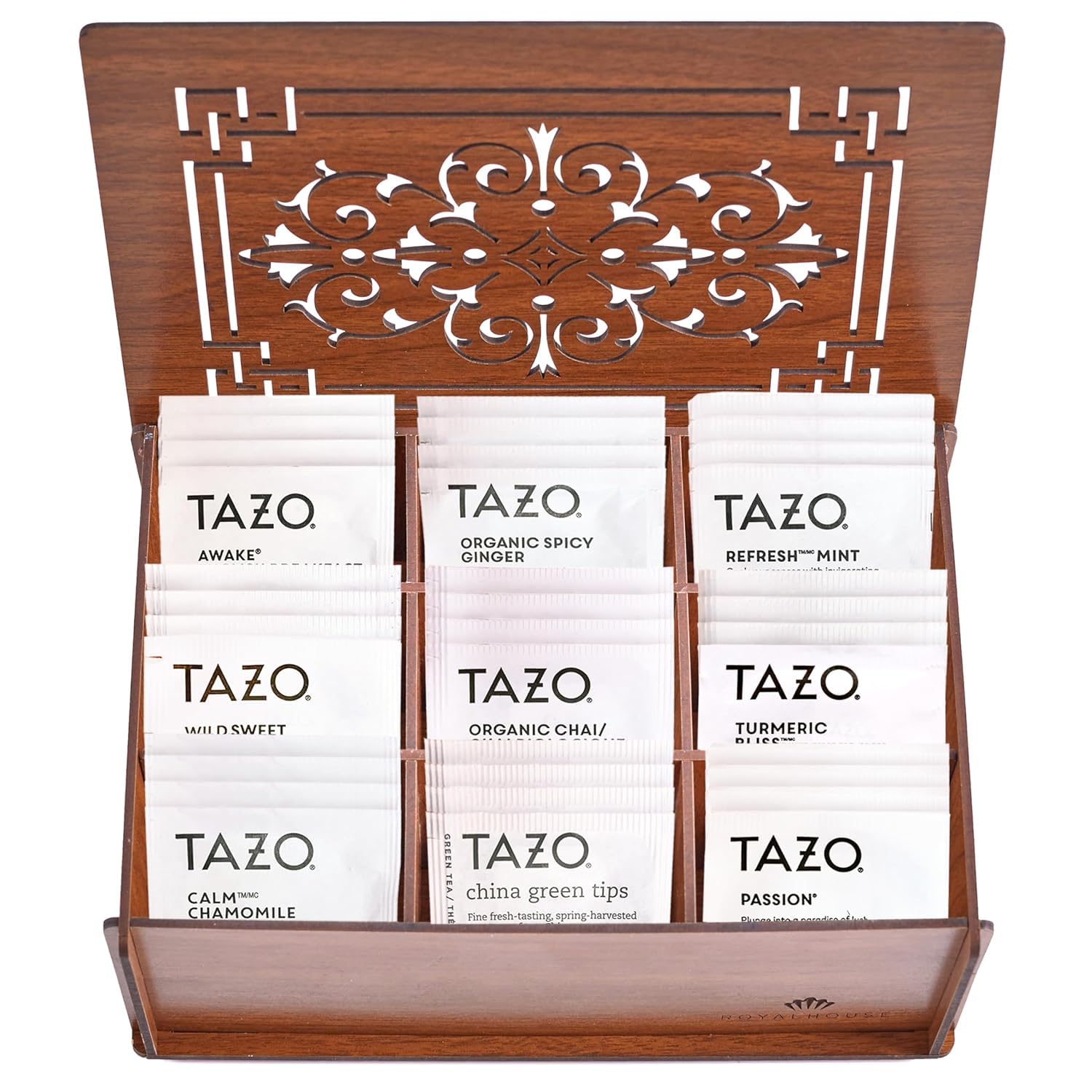 Tea Sampler Variety Pack - 80 Premium Tea Bags in Organizer | 9 Flavors of Herbal, Green & Black Tea