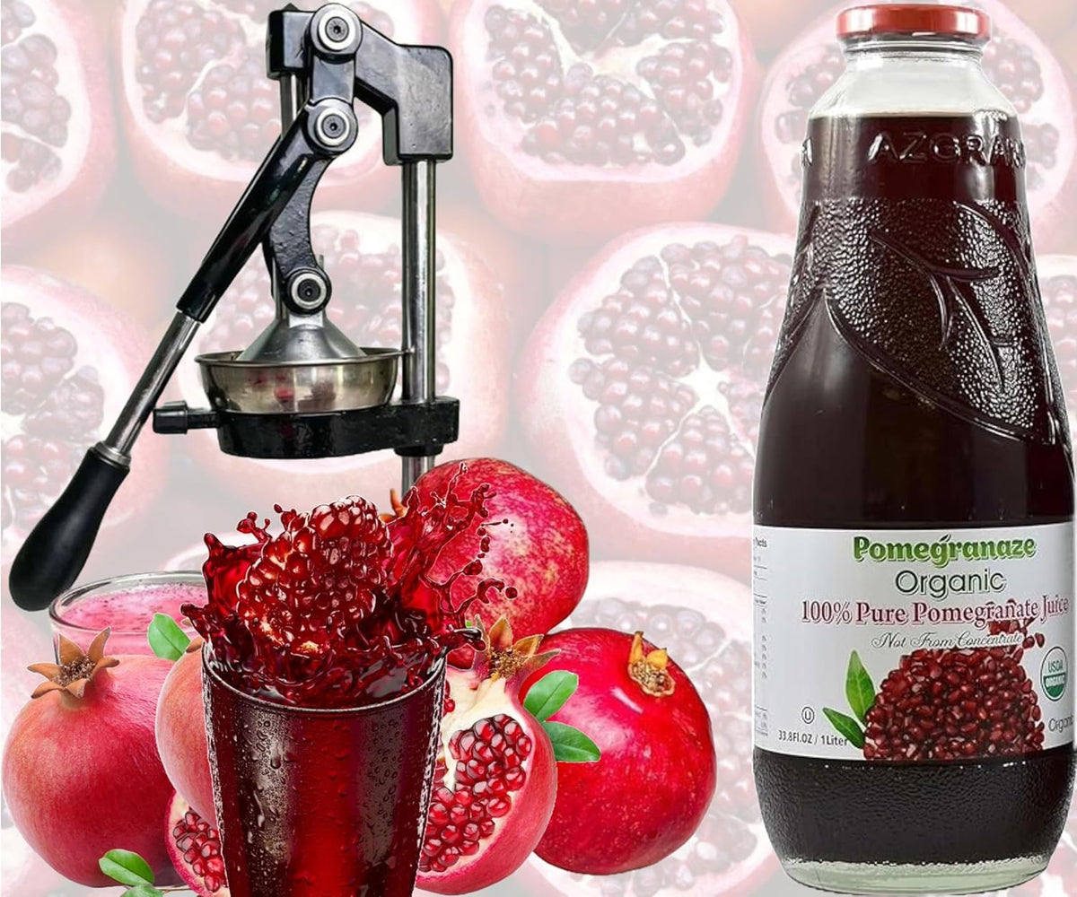 100% Organic Pomegranate Juice - 33.8 Oz Glass Bottle (8 Pack) – view 3