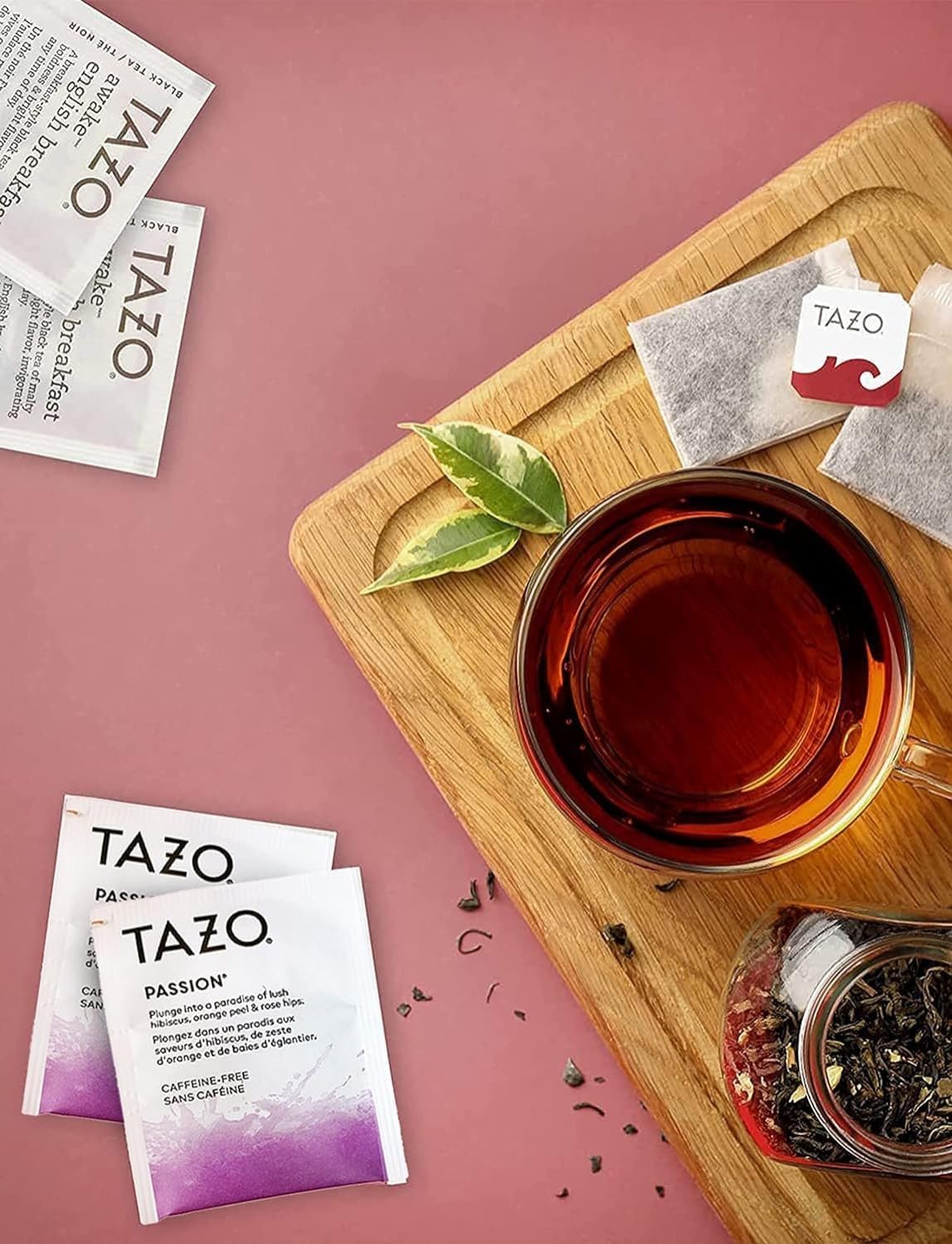 Tea Bags Sampler Variety Pack with Handmade Cotton Pouch