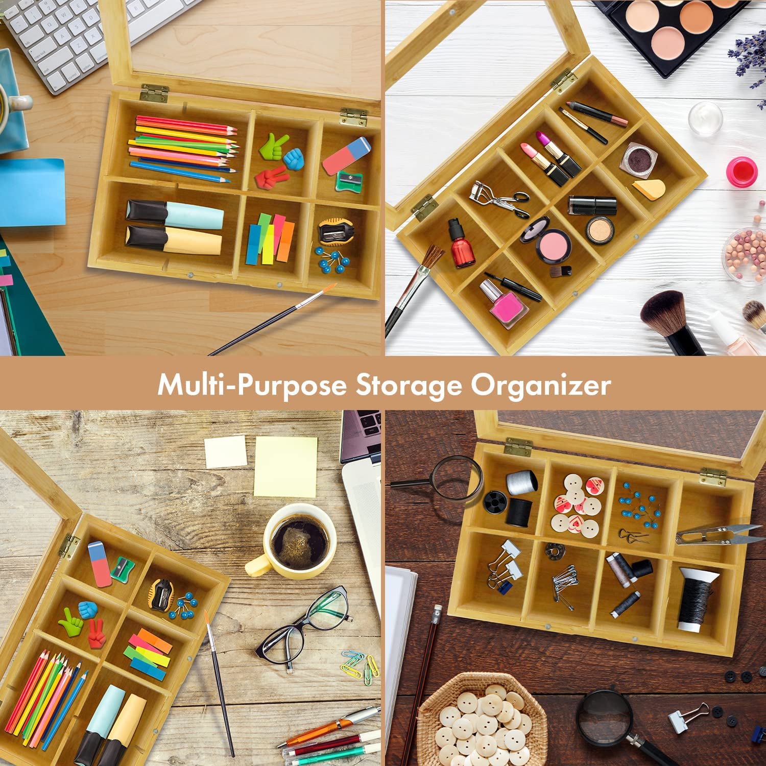 Tea Sampler Variety Pack - 80 Premium Tea Bags in Organizer | 9 Flavors of Herbal, Green & Black Tea