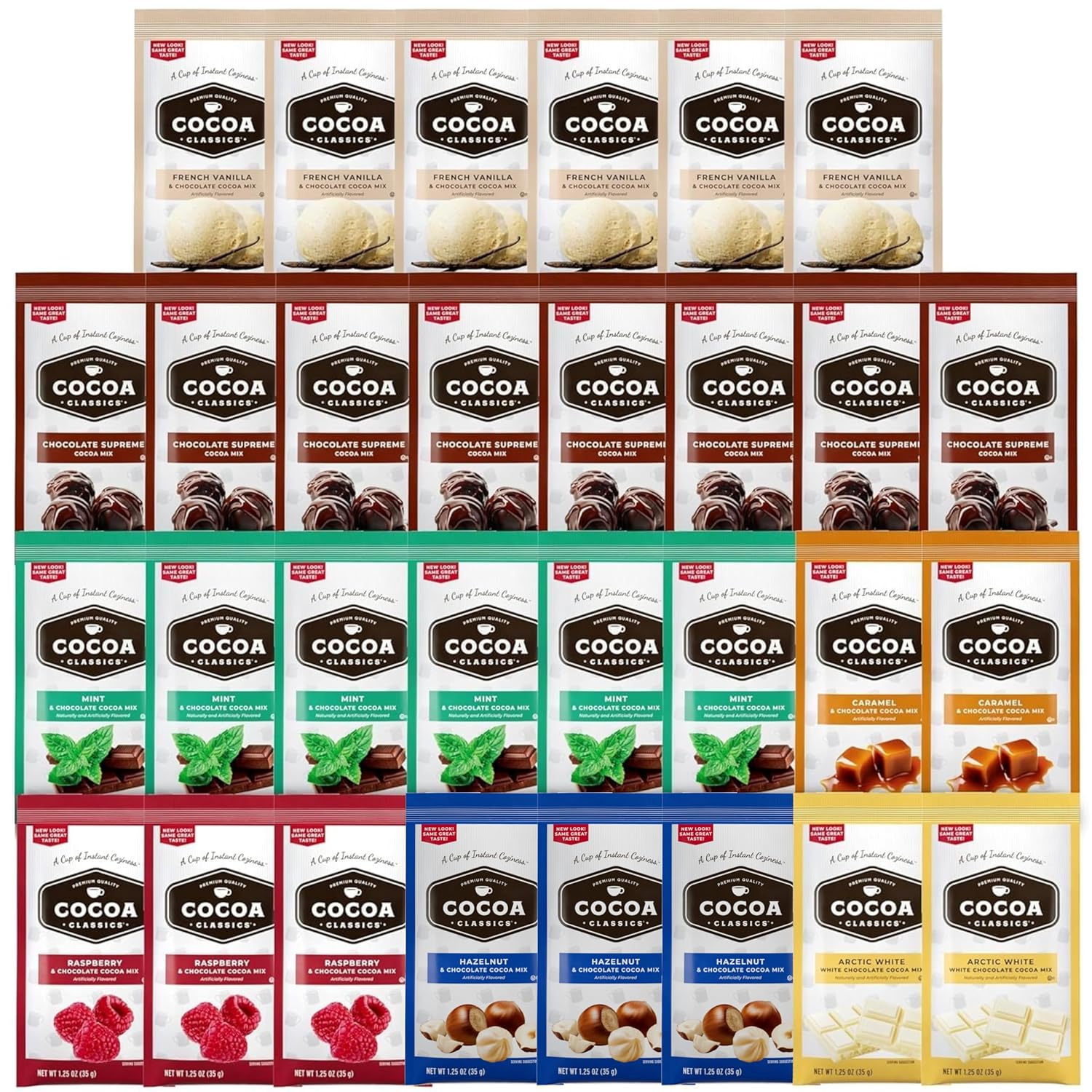 Hot Cocoa Mix Gift Set - Cozy Hot Chocolate Sampler Box for Students, Coworkers, Teens, Family & Friends