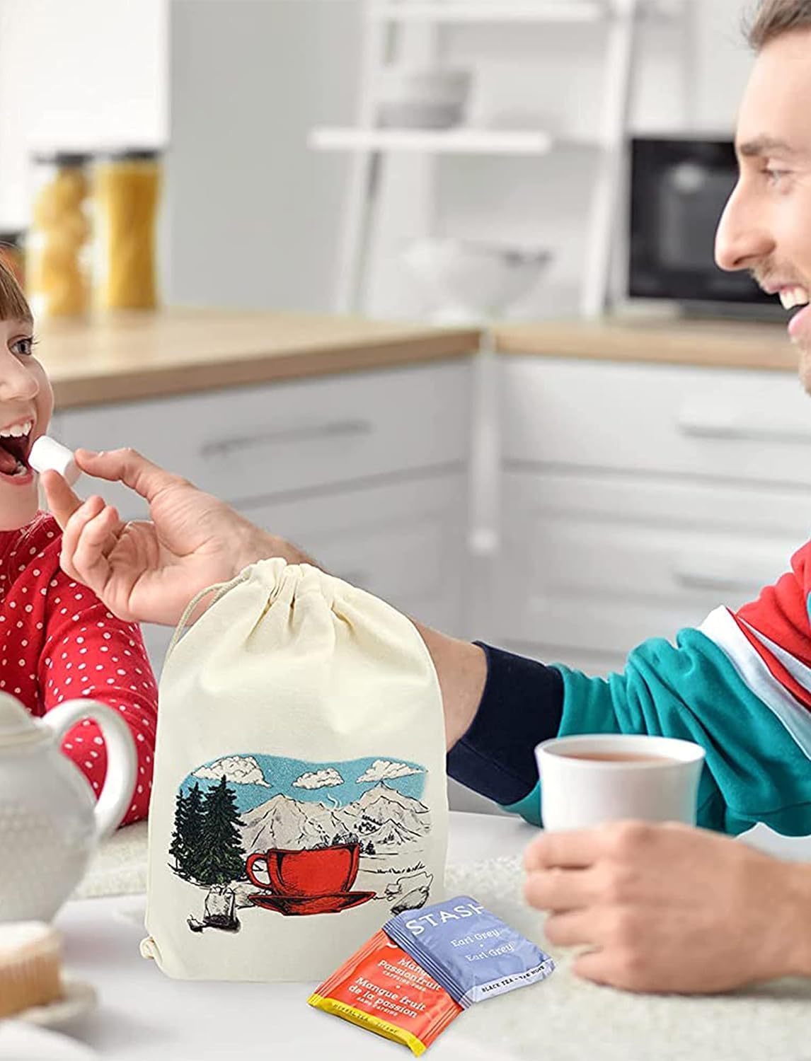 Tea Sampler Variety Pack – 40 Count Assorted Tea Bags in Handmade Cotton Pouch