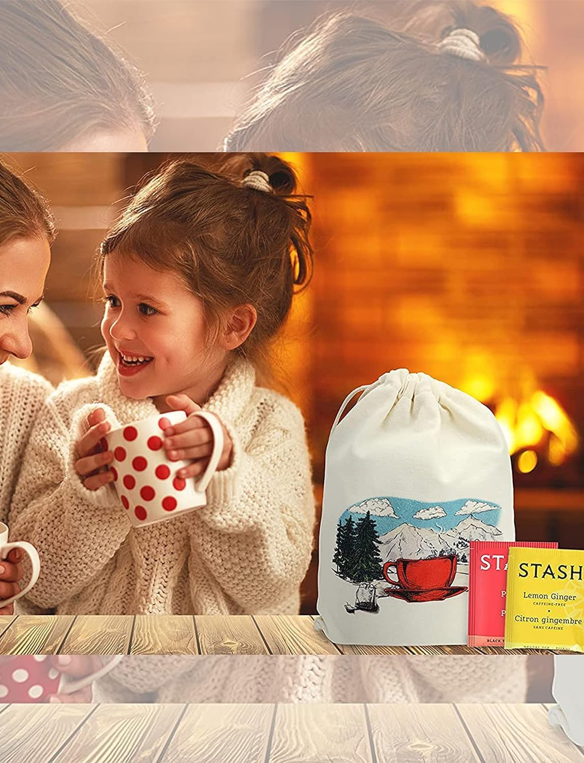 Tea Sampler Variety Pack – 40 Count Assorted Tea Bags in Handmade Cotton Pouch