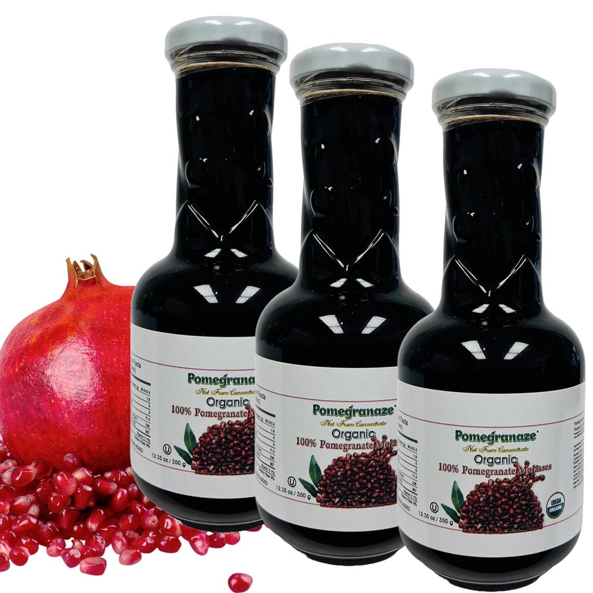 100% Organic Pomegranate Molasses Glass, No Sugar Added – 3