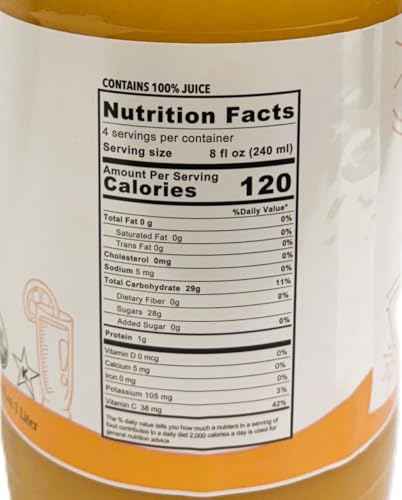 Organic Orange Juice (33.8 oz, 4 Pack) – USDA Certified & Pure