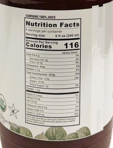 Organic Plum Juice (33.8 oz, 4 Pack) – USDA Certified & Pure Juice