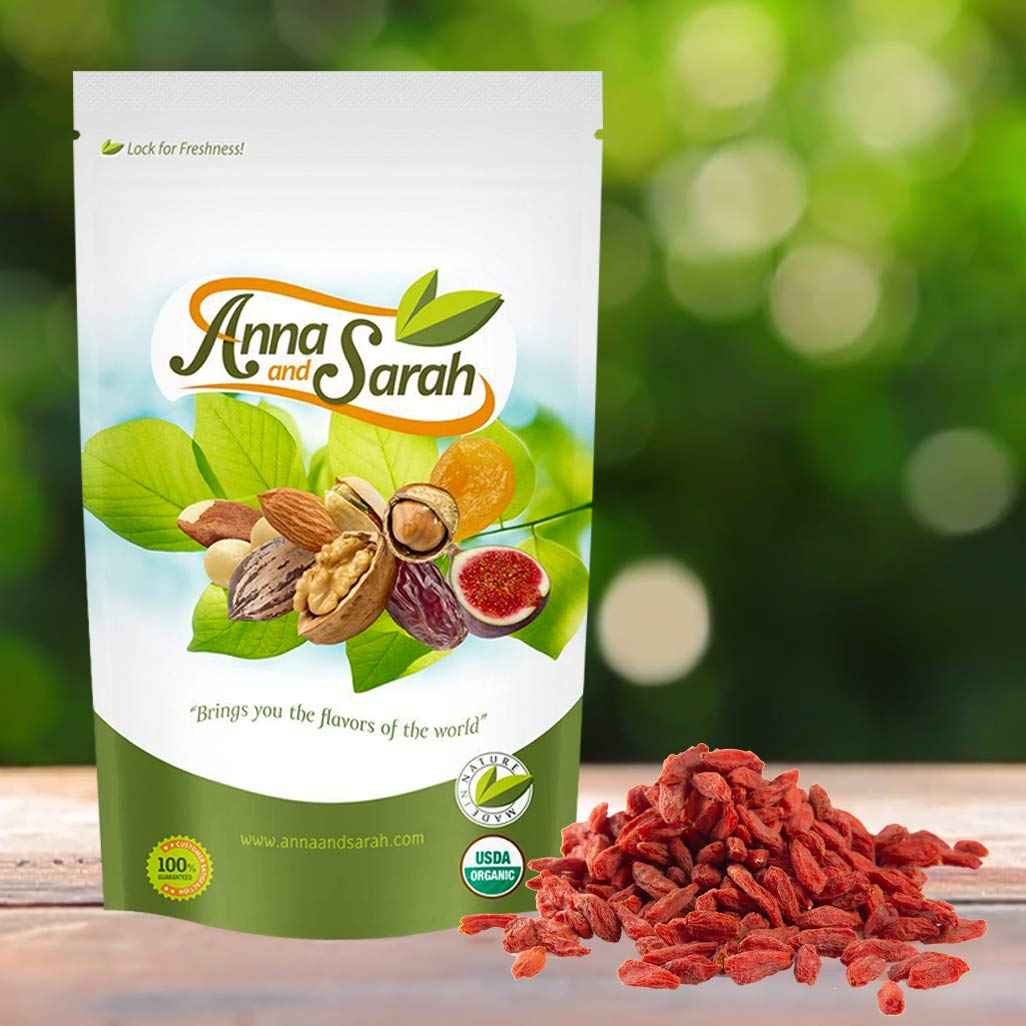 Anna and Sarah Organic Goji Berries 1 Lb - USDA Certified Superfood