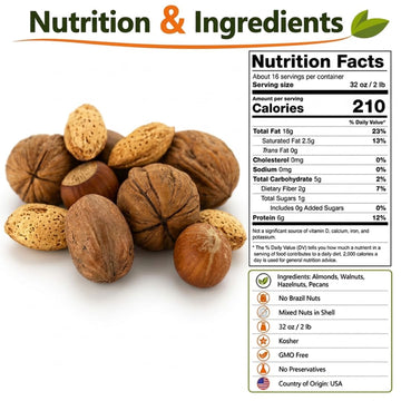 Premium Kosher Mixed Nuts in Shell Bag - NO BRAZIL NUT – view 2