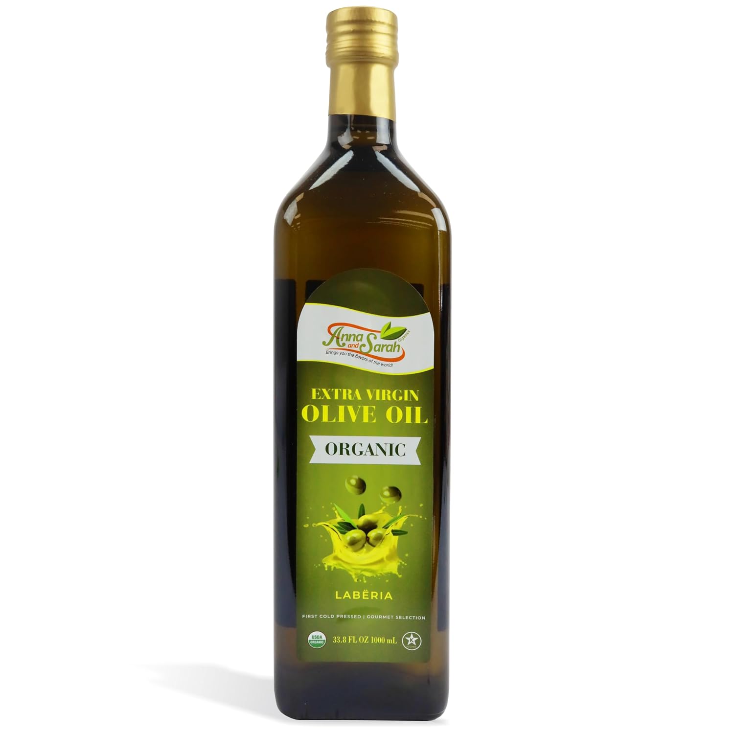 Anna and Sarah USDA Organic Extra Virgin Olive Oil - Cold Pressed