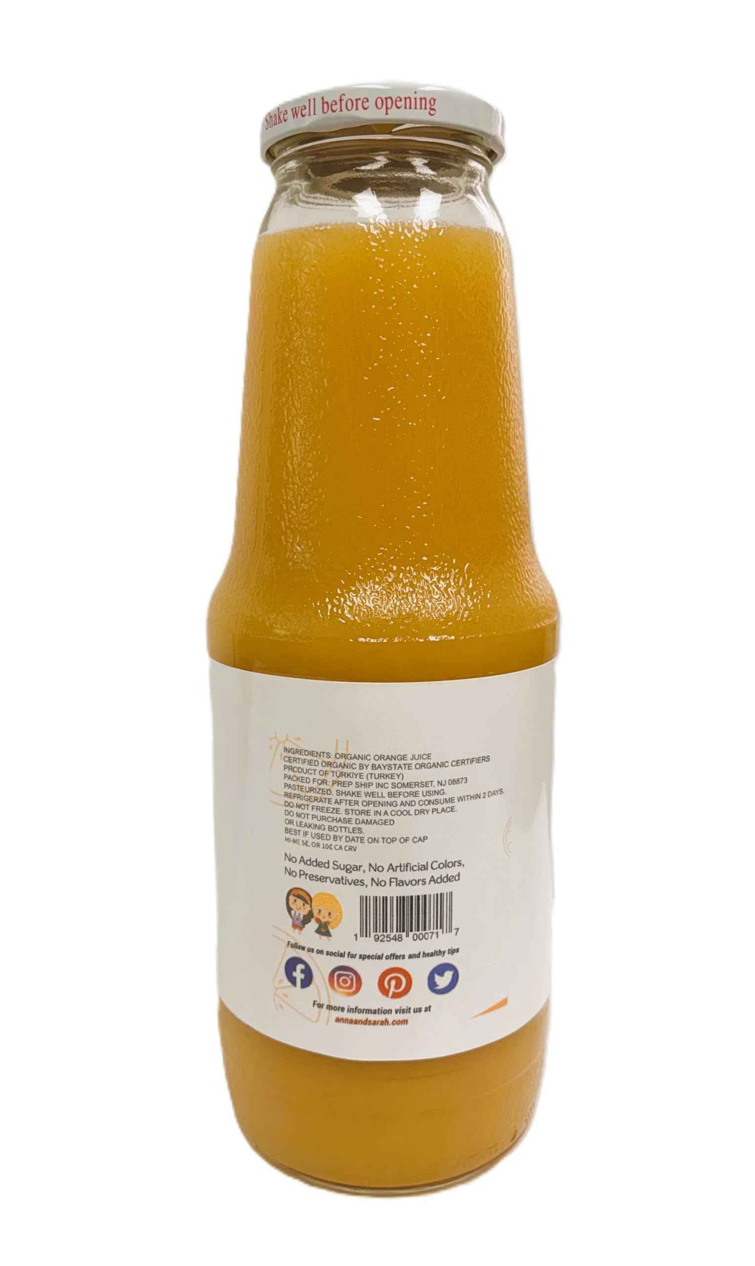 Organic Orange Juice (33.8 oz, 2 Pack) – USDA Certified & Pure