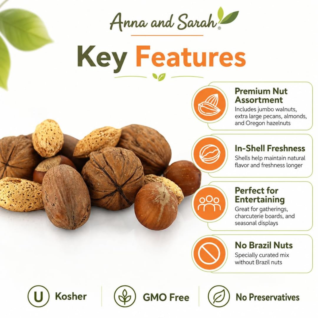 Premium Kosher Mixed Nuts in Shell Bag - NO BRAZIL NUT