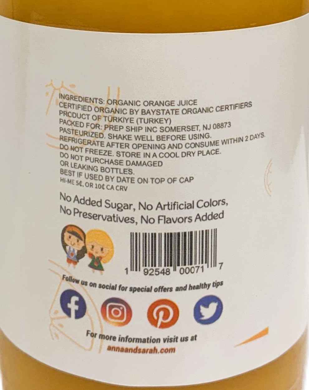 Organic Orange Juice 6-Pack (33.8 oz) – USDA Certified & Pure