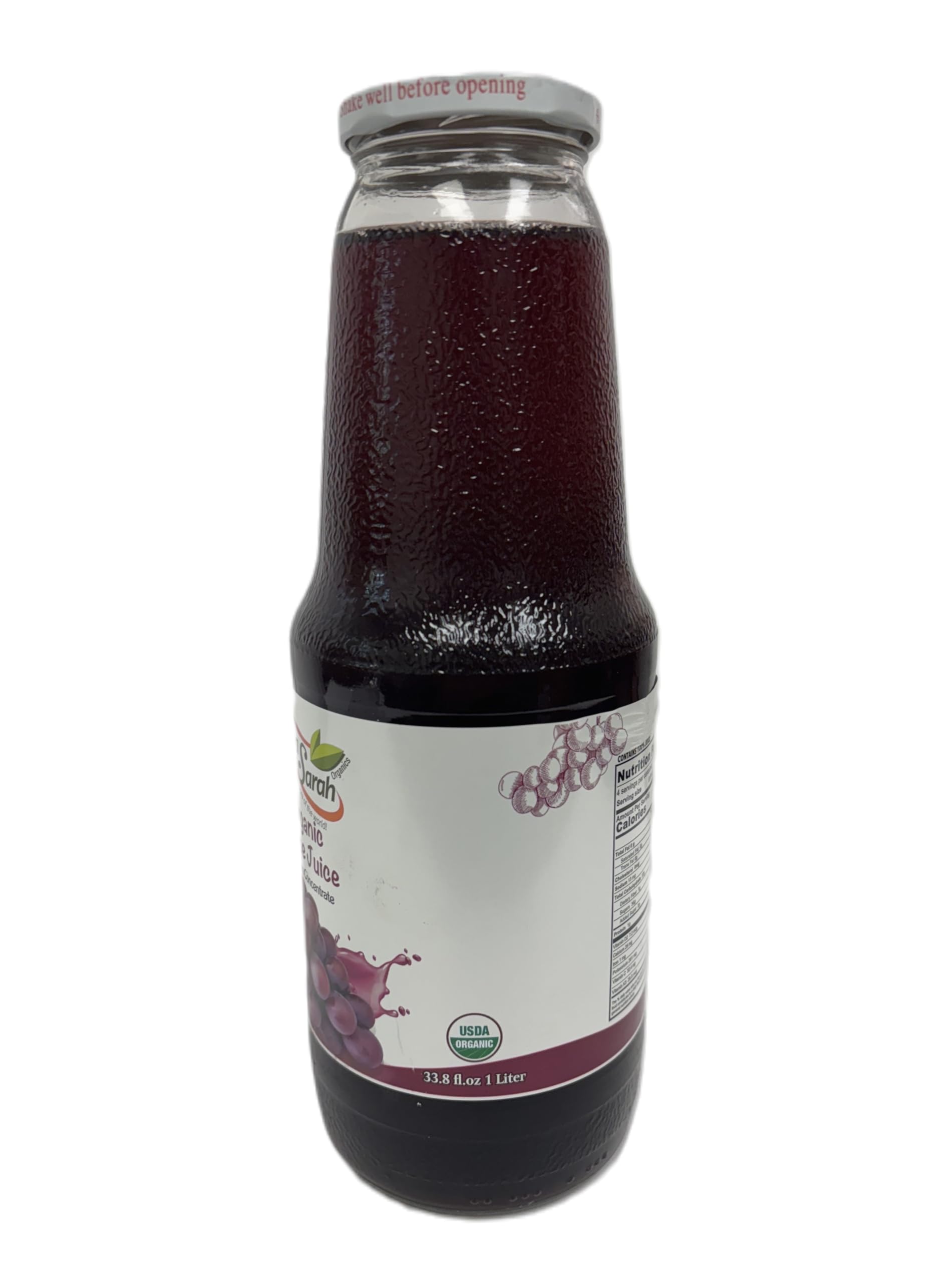 Organic Grape Juice - USDA Certified Pure (33.8 oz, 4 Pack)
