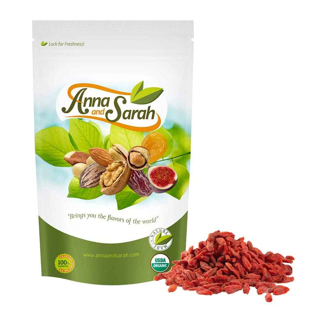 Anna and Sarah Organic Goji Berries 1 Lb - USDA Certified Superfood