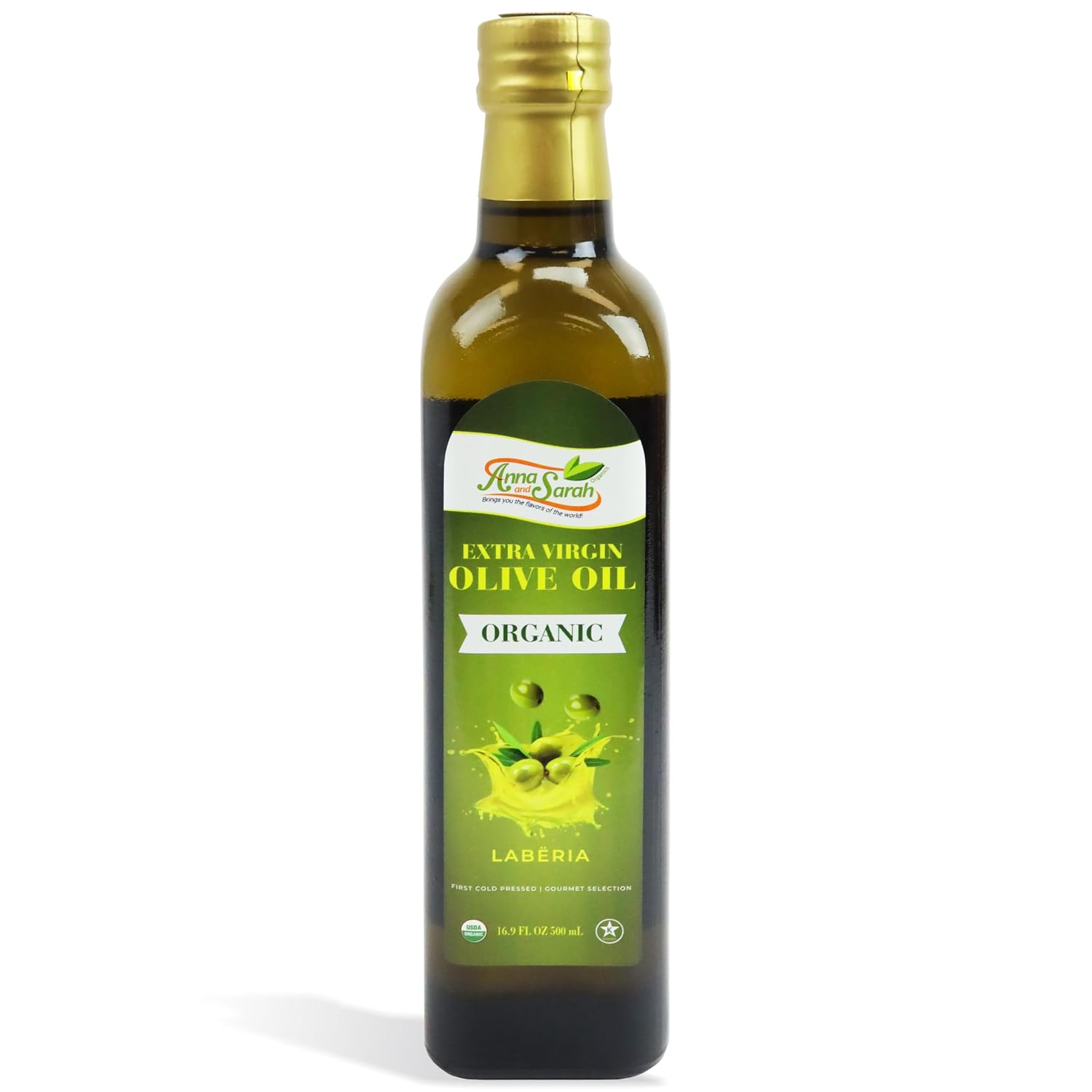 Anna and Sarah USDA Organic Extra Virgin Olive Oil - Cold Pressed
