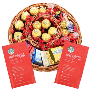 Christmas Chocolate Gift Tray with Truffles & Prime Peppermint Hot Cocoa - 0