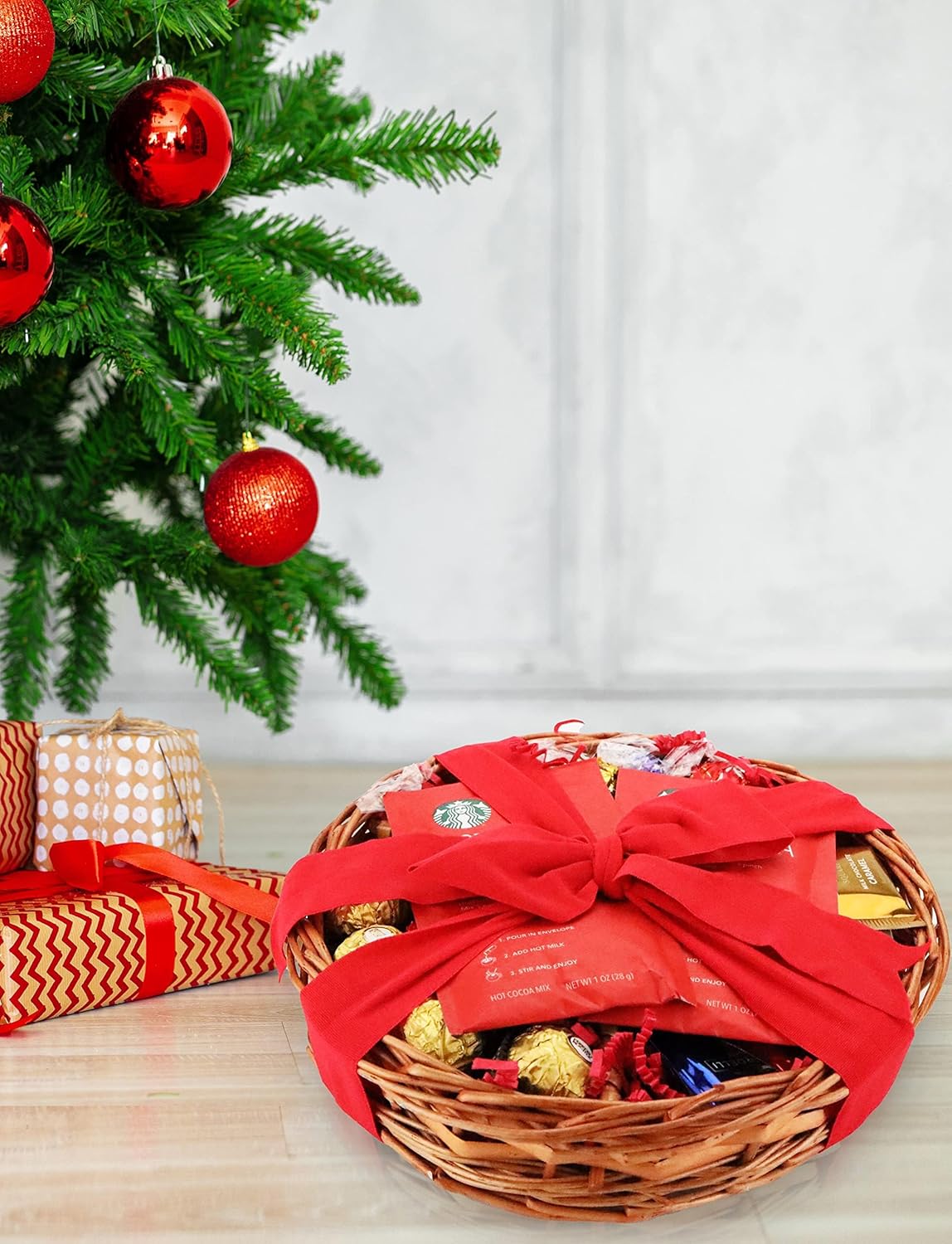 Christmas Chocolate Gift Tray with Truffles & Prime Peppermint Hot Cocoa