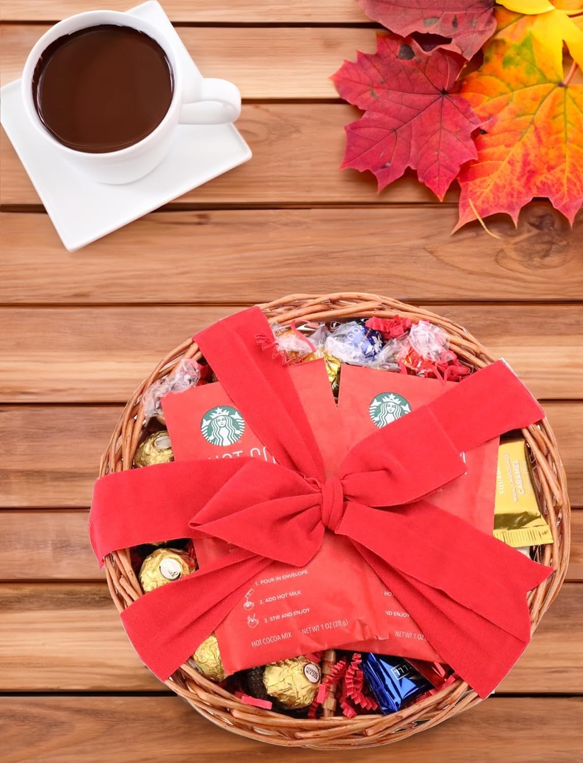 Christmas Chocolate Gift Tray with Truffles & Prime Peppermint Hot Cocoa