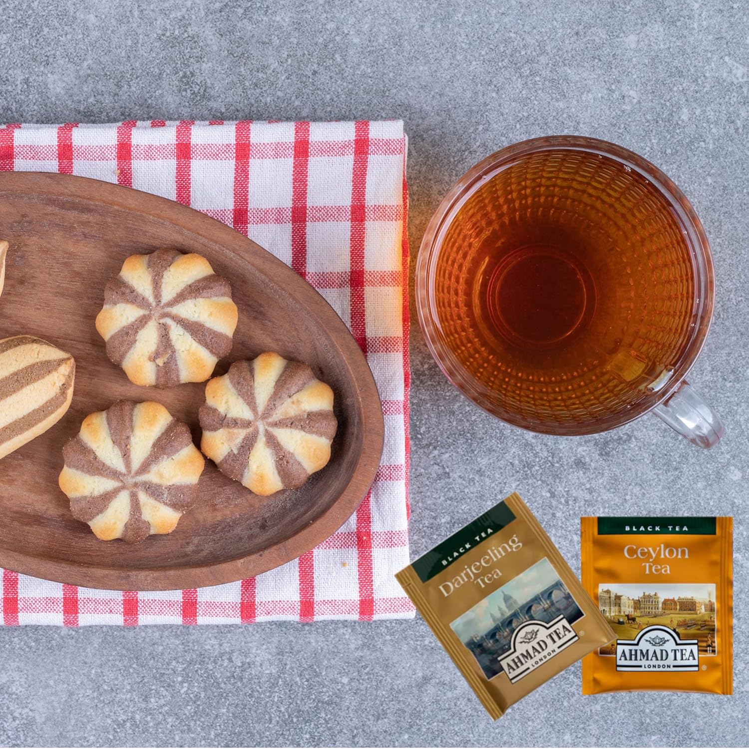 Tea Bags Sampler Assortment, Variety Pack in Bamboo Organizer (60 Count) - 30 Flavors of Tea