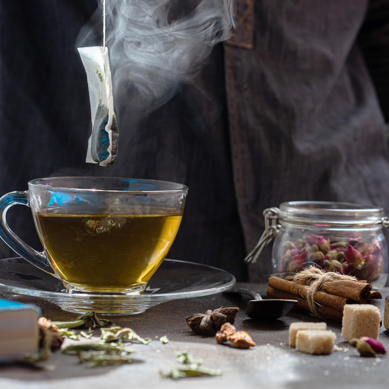 Tea Bags Sampler Assortment, Variety Pack in Bamboo Organizer (60 Count) - 30 Flavors of Tea