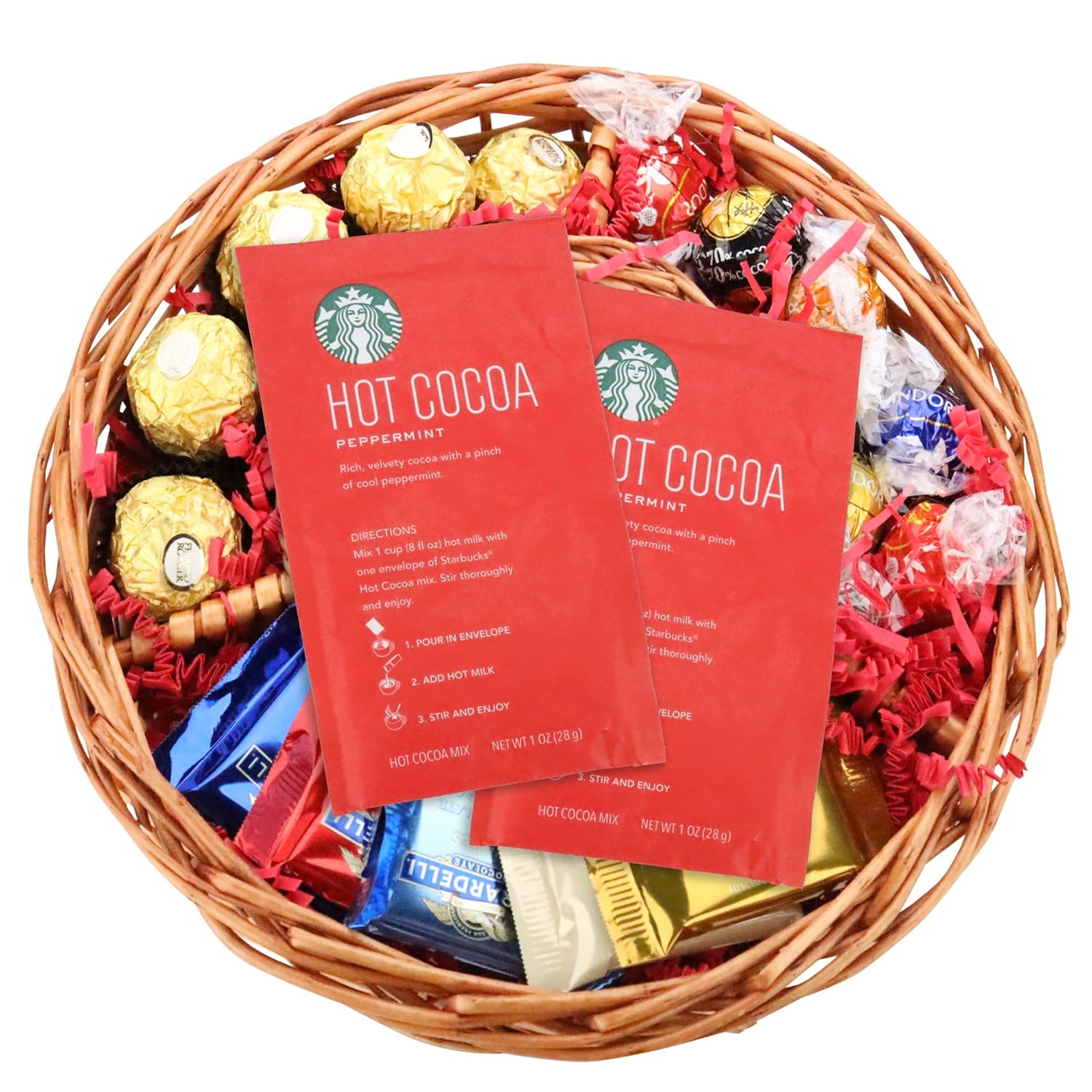 Christmas Chocolate Gift Tray with Truffles & Prime Peppermint Hot Cocoa