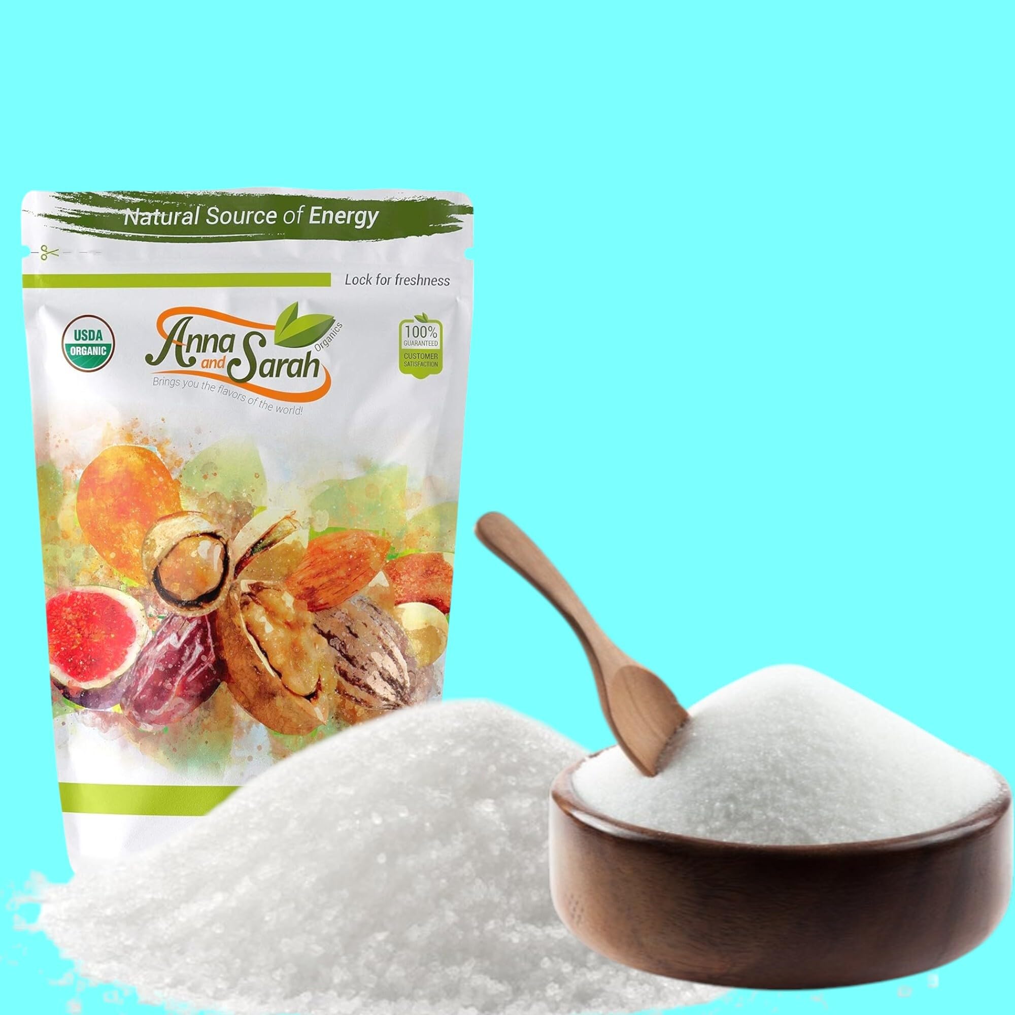 1 Lb Organic Monk Fruit Sweetener with Erythritol - Resealable Bag