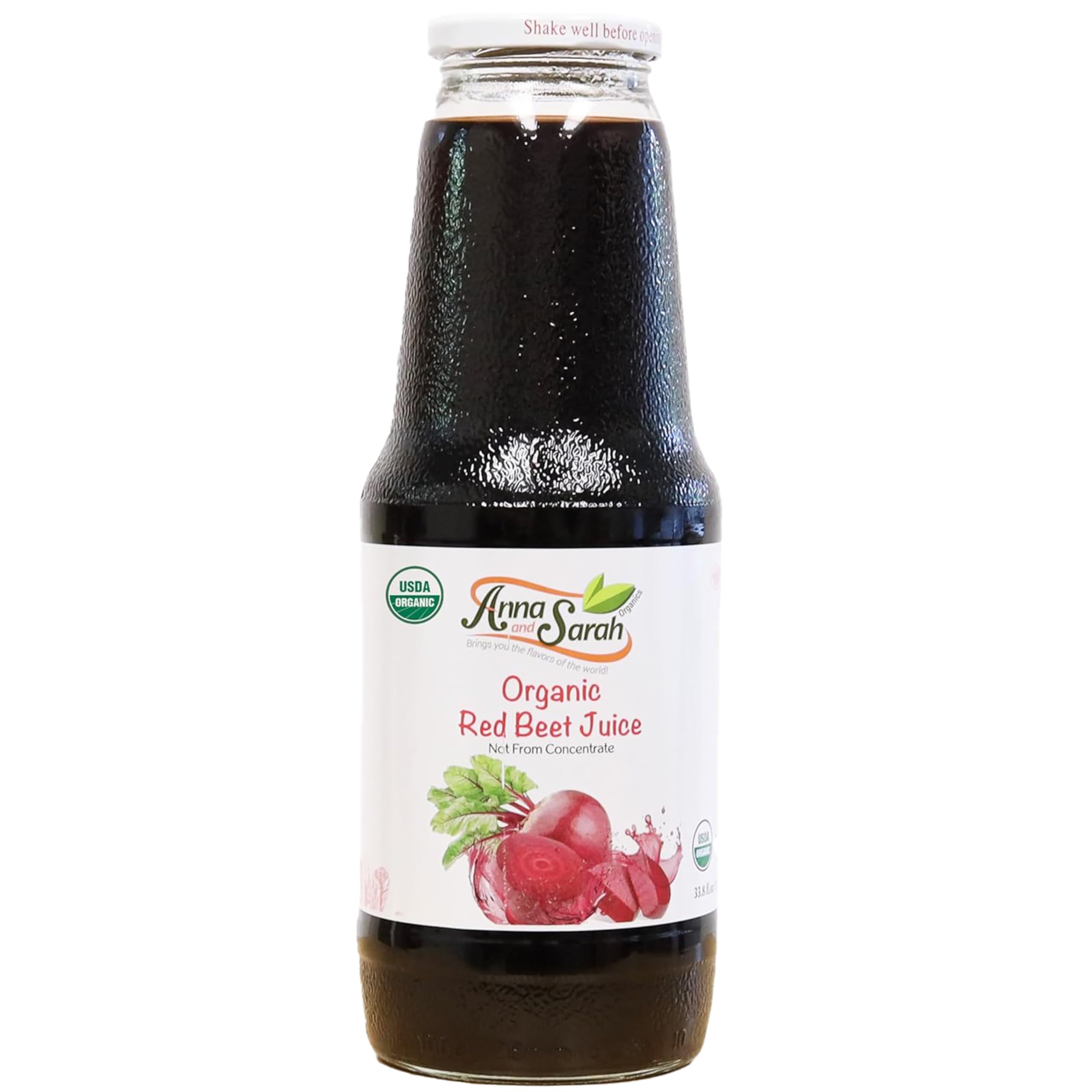 Organic Red Beet Juice 33.8 oz (2 Pack) - USDA Certified