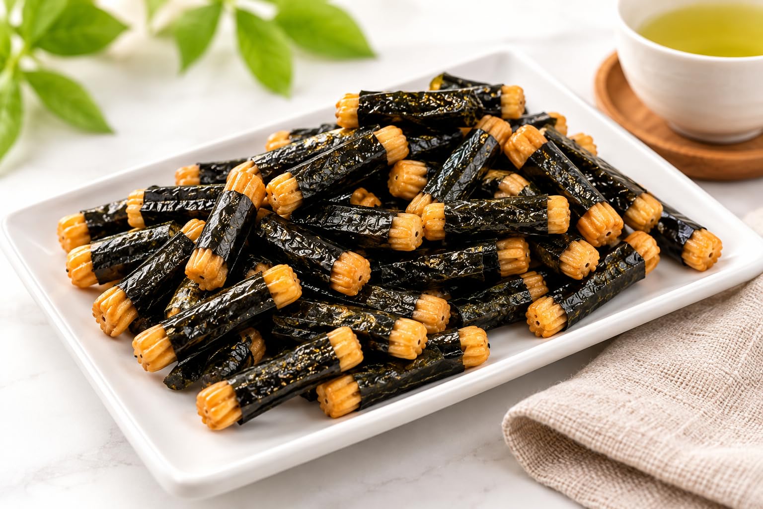 Nori Maki Arare Gluten-Free Japanese Rice Crackers with Seaweed, 8 oz