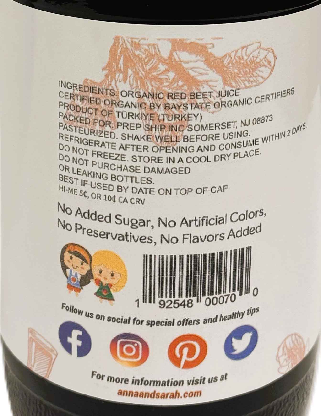 Organic Red Beat Juice (33.8 oz, 6 Pack) – USDA Certified & Pure