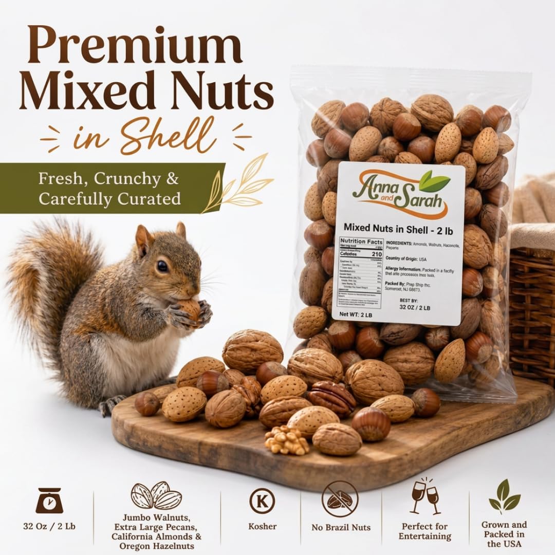 Premium Kosher Mixed Nuts in Shell Bag - NO BRAZIL NUT