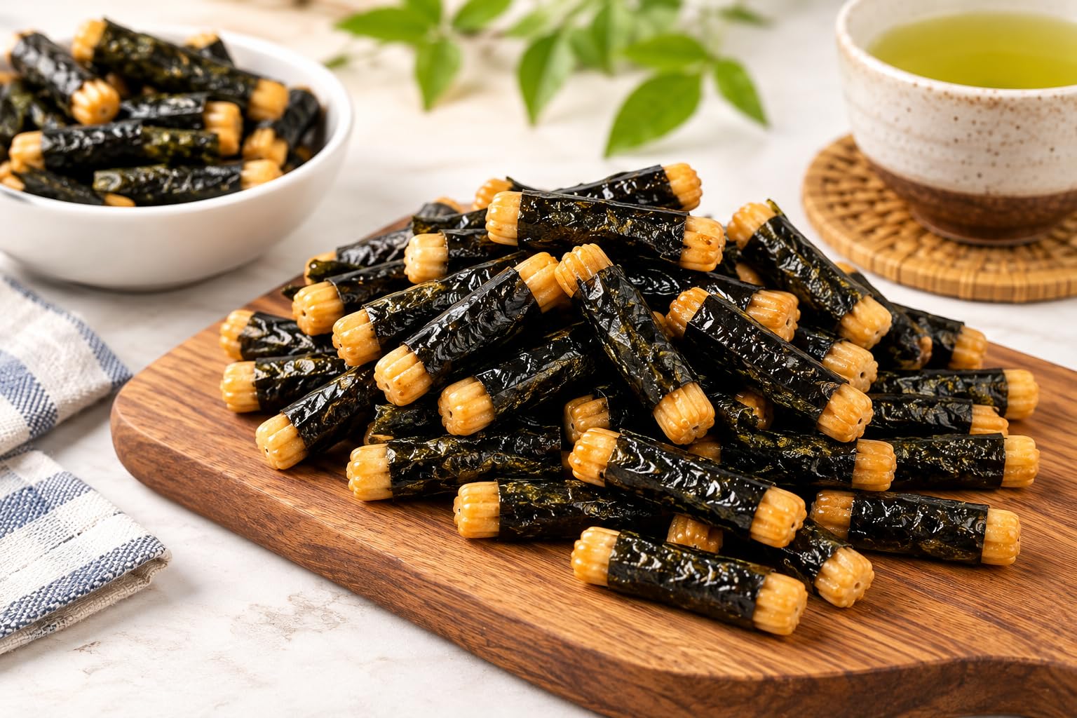 Nori Maki Arare Gluten-Free Japanese Rice Crackers with Seaweed, Bulk 13.2 lb