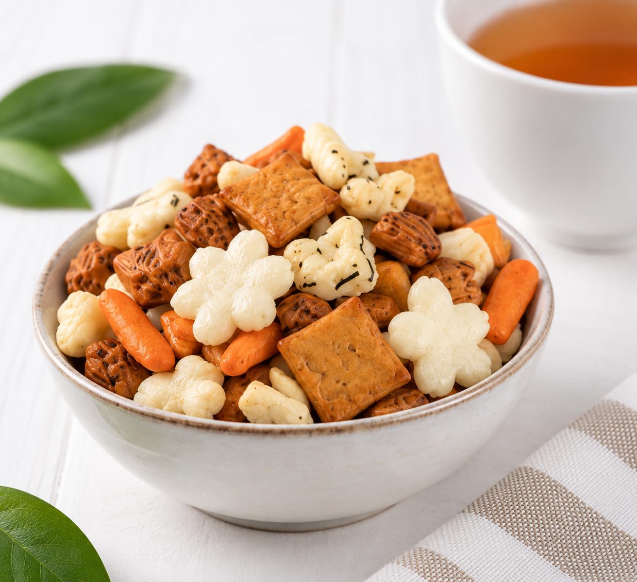 GLUTEN FREE Rice Crackers Snack Mix, Crunchy Savory Assorted Rice Crackers, 2 lb