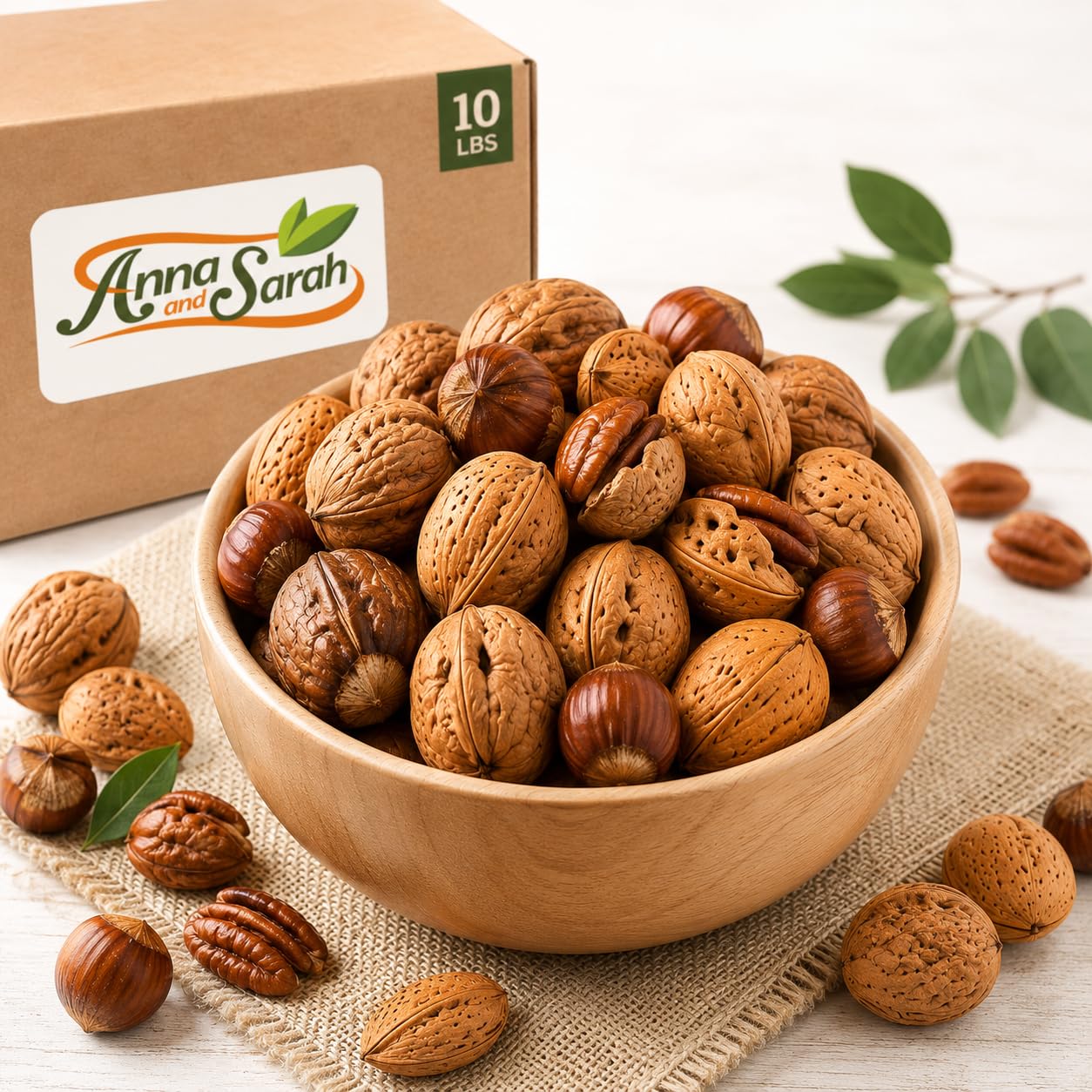 10 Lbs Premium Kosher Mixed Nuts in Shell Box - No Brazil Nut