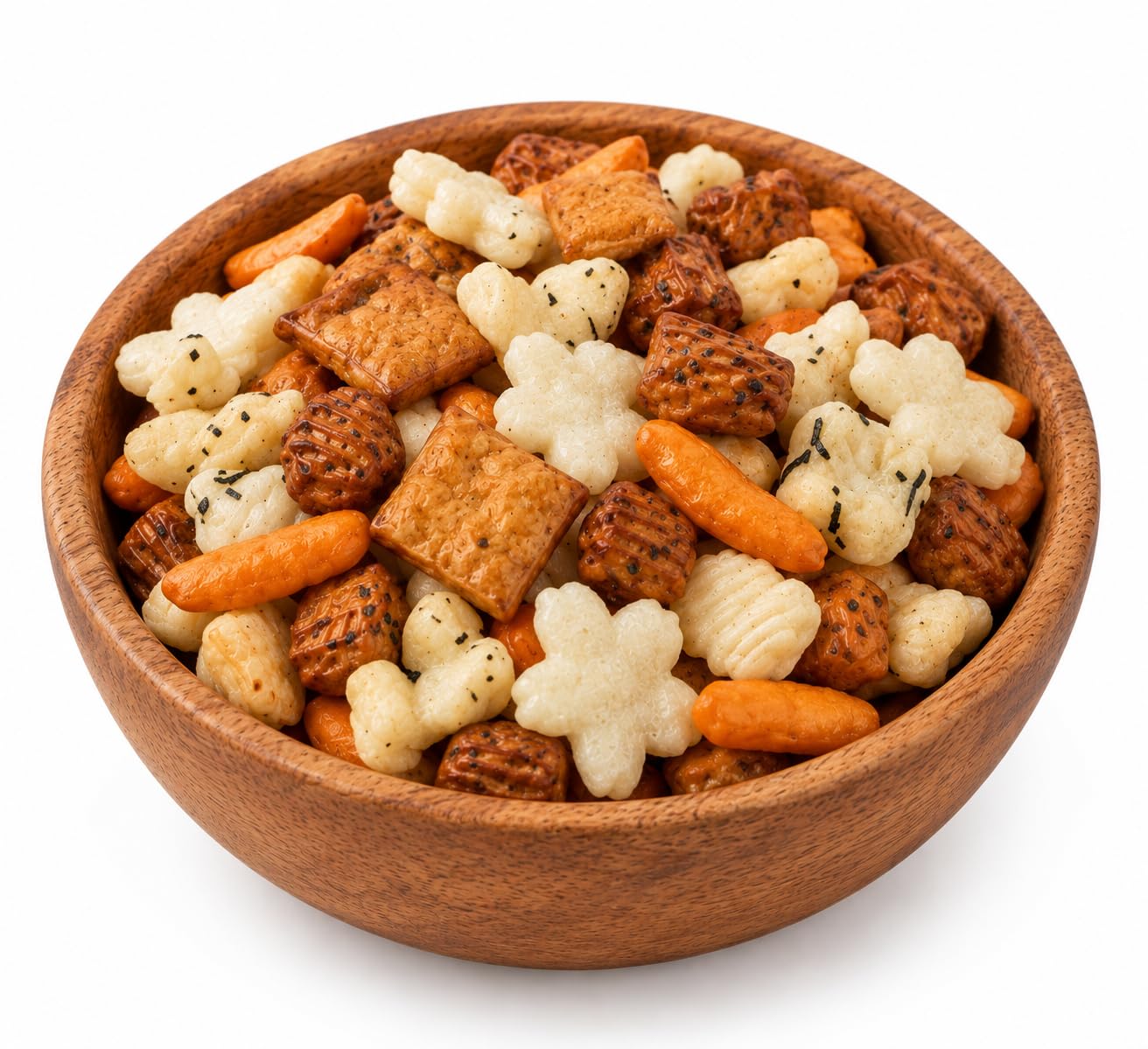 GLUTEN FREE Rice Crackers Snack Mix, Crunchy Savory Assorted Rice Crackers, 2 lb