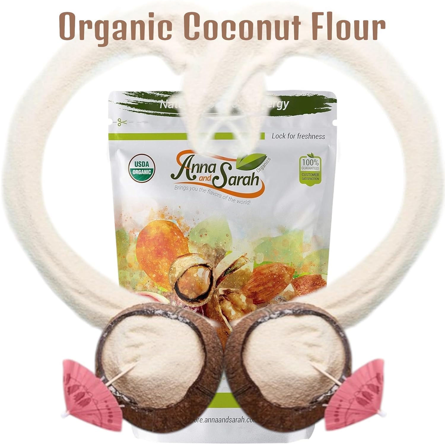 Anna and Sarah Organic Coconut Flour 4 Lbs - Bulk Packs
