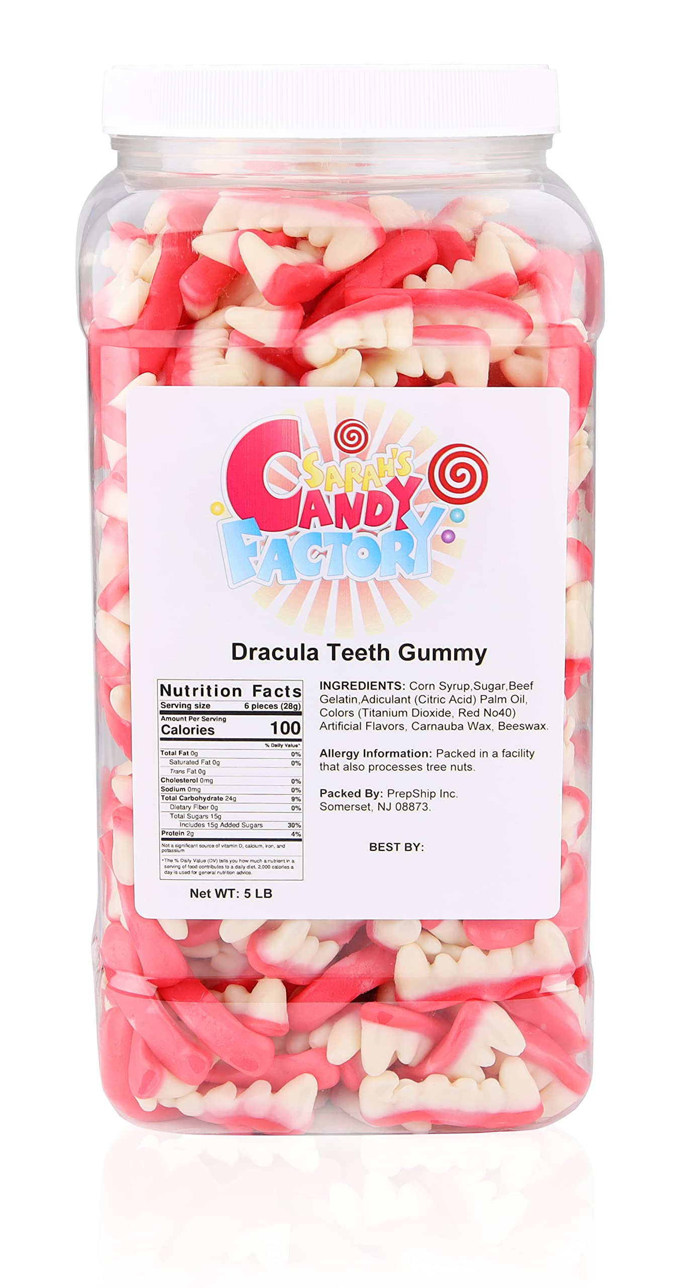 Dracula Teeth Gummy Candy Jar - 5 Lbs