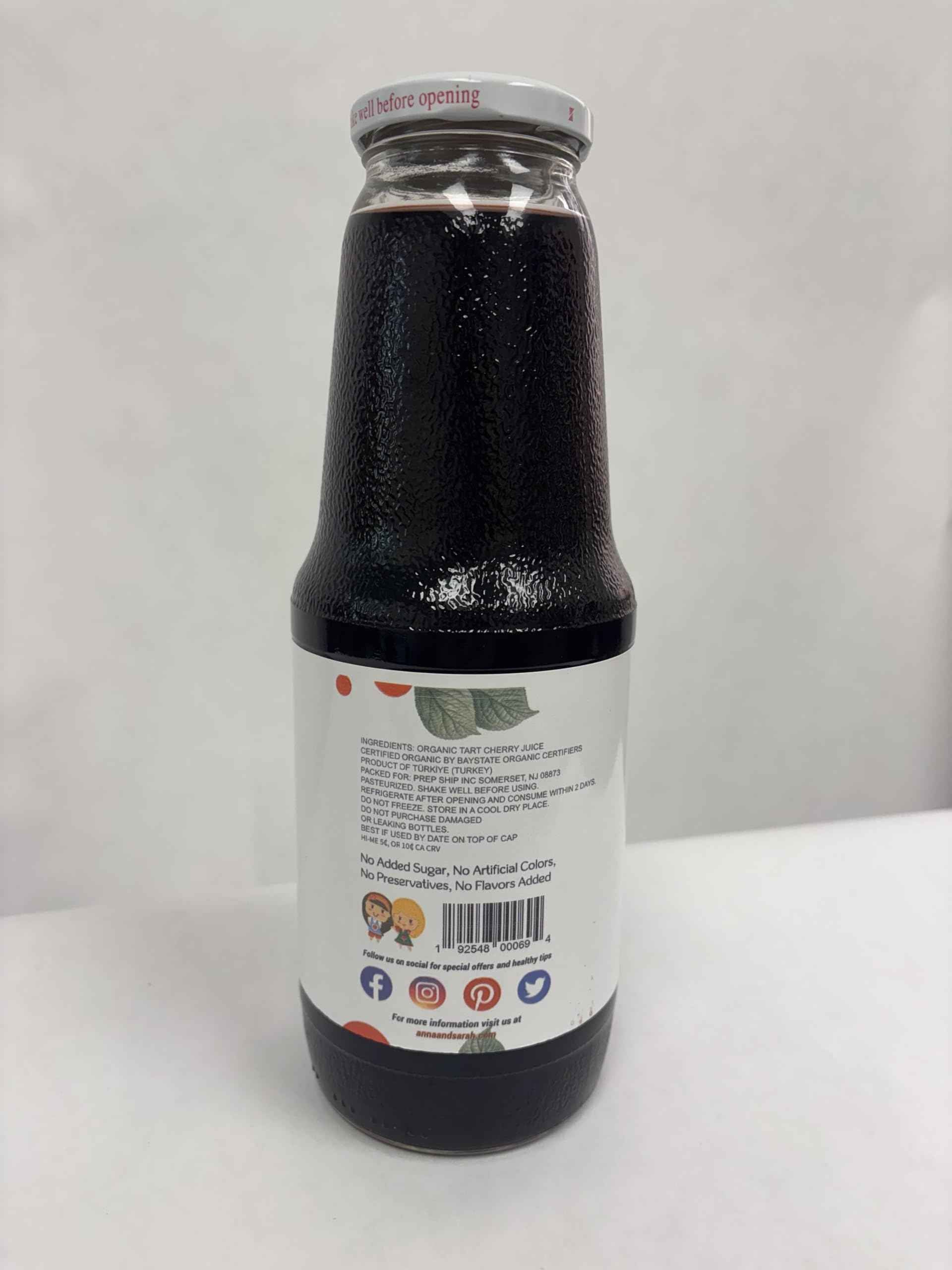 Organic Tart Cherry Juice (33.8 oz, 4 Pack) – USDA Certified & Pure Juice