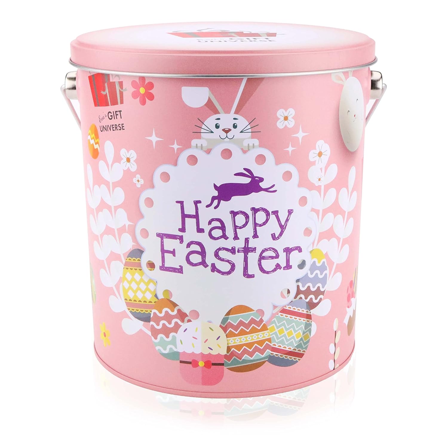 Easter Care Package Blue Gift Box (52 Pieces) Filled with Candy, Chocolates, Snacks, Cookies, and More – Perfect Easter Gifts for Family, Friends, and College Students