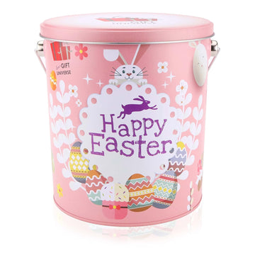 Easter Care Package Blue Gift Box (52 Pieces) Filled with Candy, Chocolates, Snacks, Cookies, and More – Perfect Easter Gifts for Family, Friends, and College Students