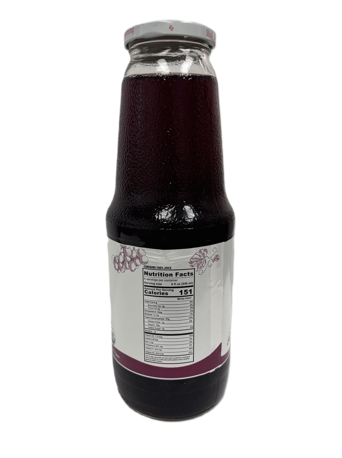 Organic Grape Juice - USDA Certified Pure (33.8 oz, 4 Pack) – view 5