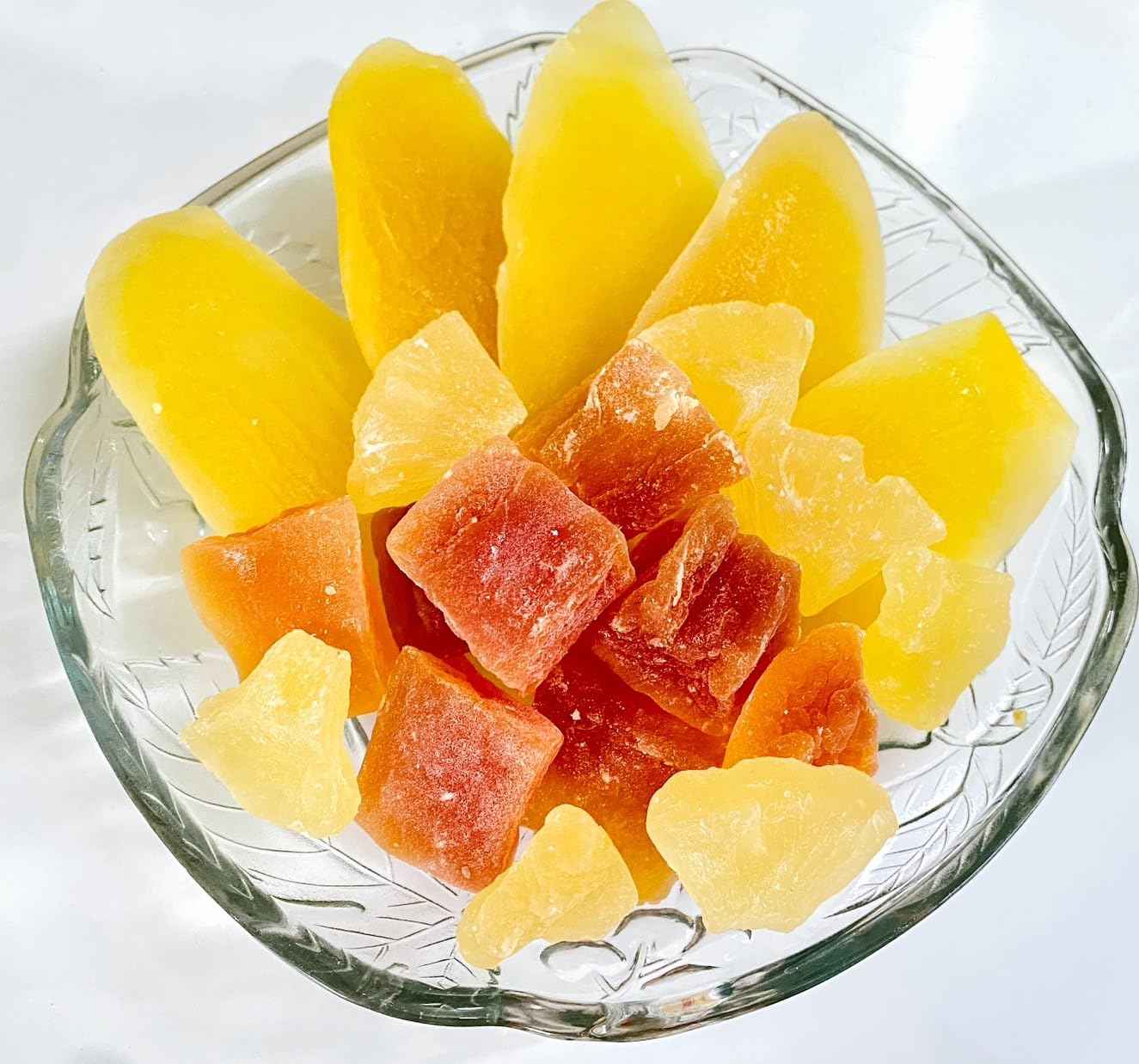 Anna and Sarah, Unsulphured Tropical Dried Fruit Mix Pineapple Tidbits, Mango Slice and Papaya Chunk, Un Non GMO - Gluten Free - High Fibers in Resealable Bag, 2 Lbs