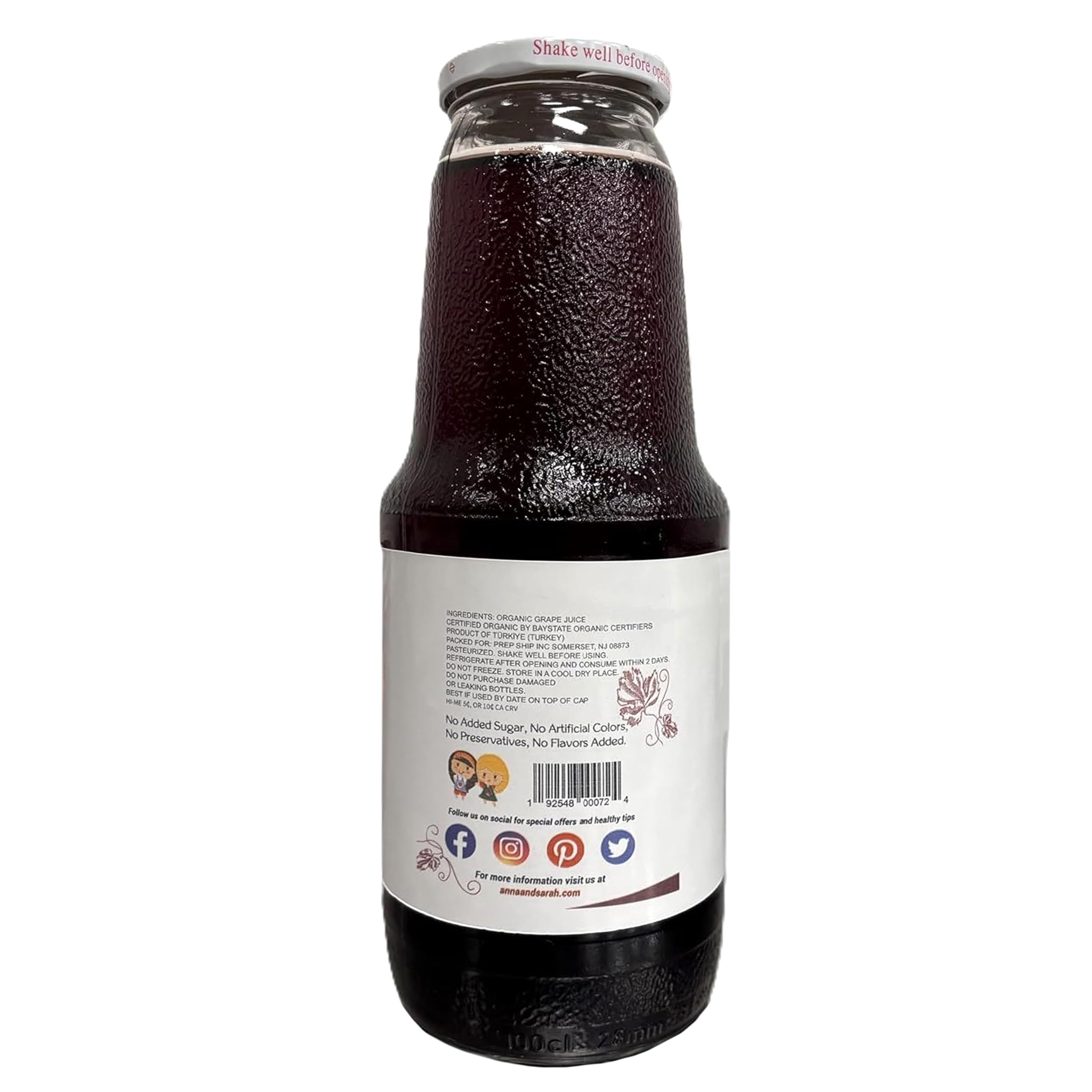 Organic Grape Juice 33.8 oz 2 Pack - USDA Certified