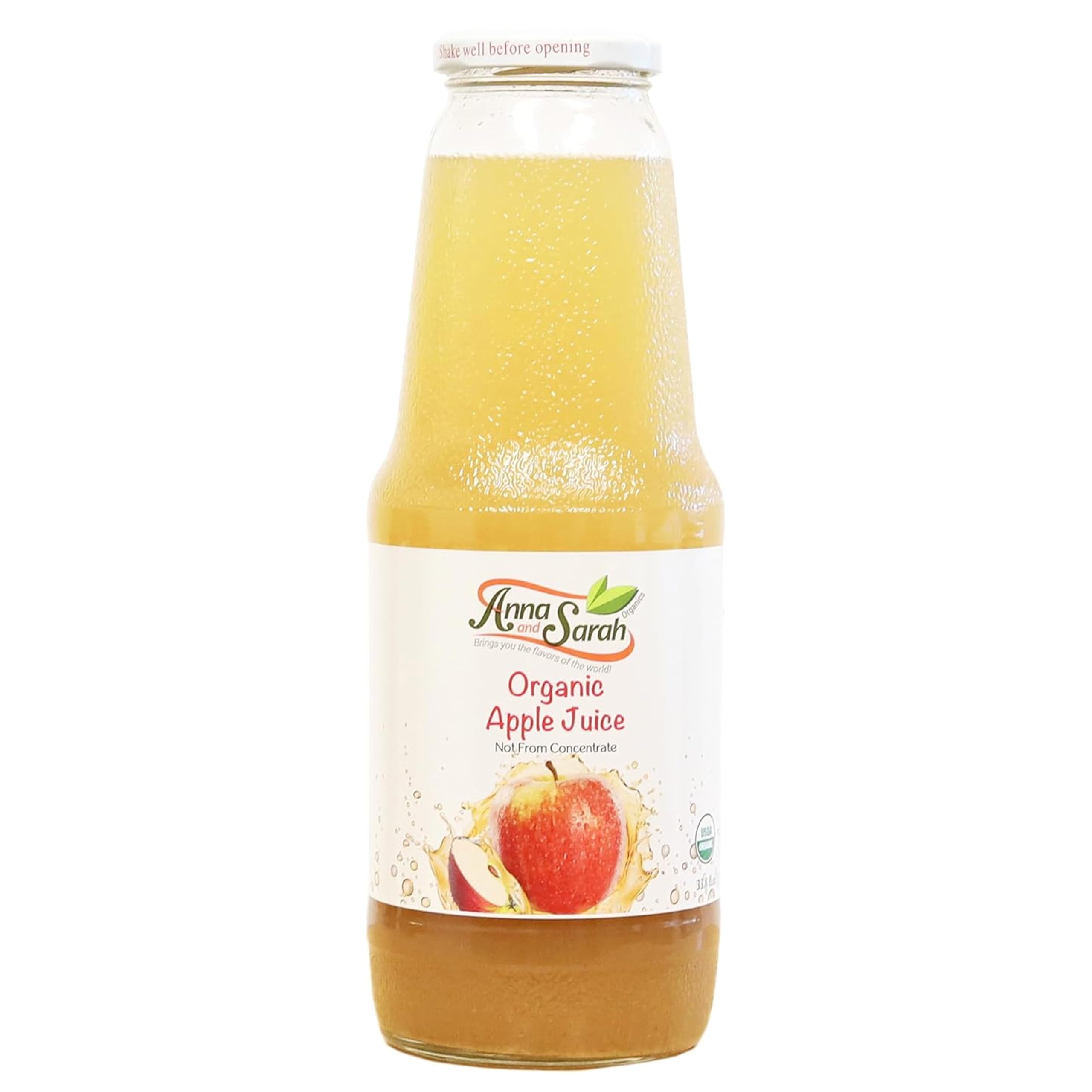Organic Apple Juice 33.8 oz (2 Pack) – USDA Certified, No Sugar Added