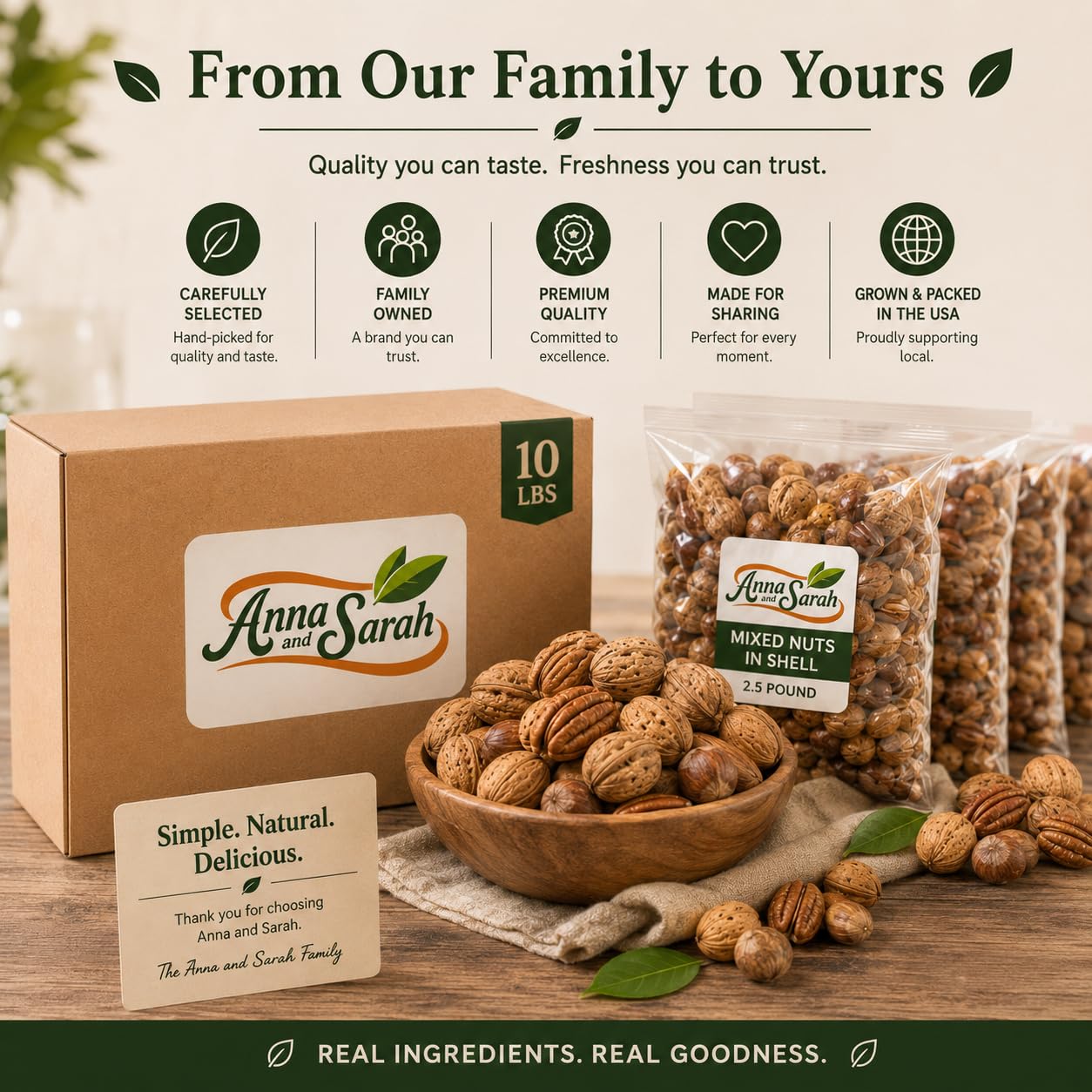 10 Lbs Premium Kosher Mixed Nuts in Shell Box - No Brazil Nut