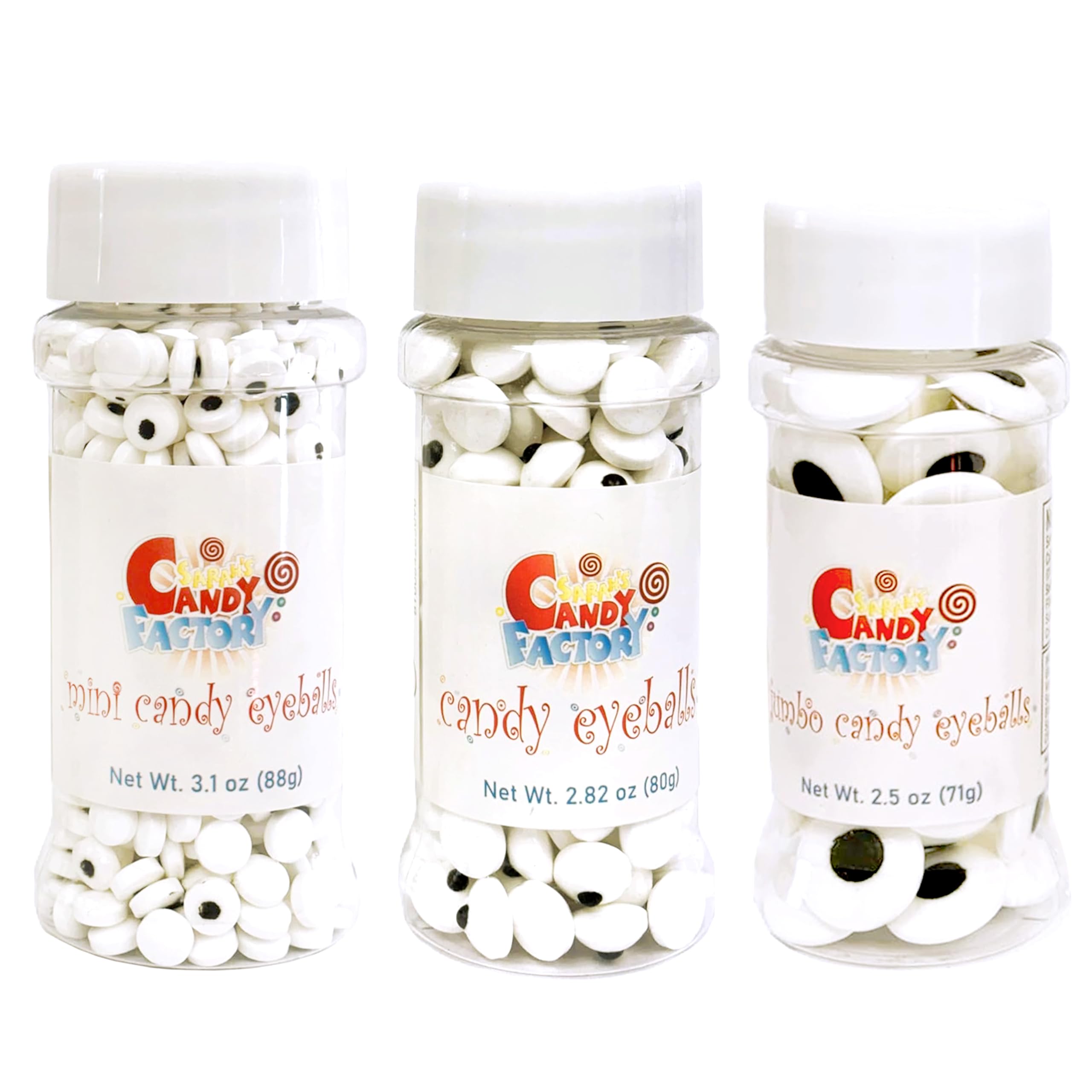 Sarah's Candy Factory Edible Candy Eyeballs – 8.10 Oz