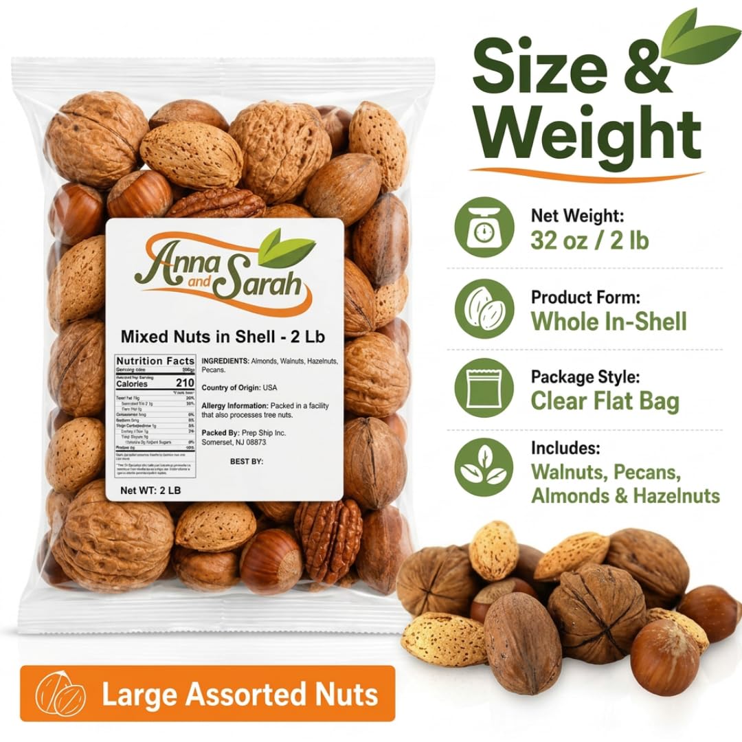 Premium Kosher Mixed Nuts in Shell Bag - NO BRAZIL NUT