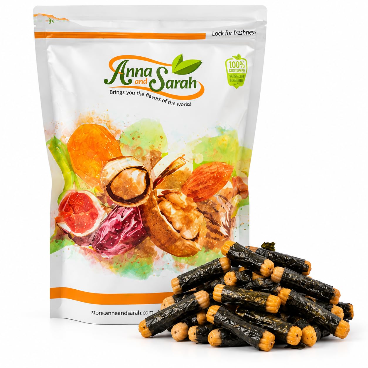 Nori Maki Arare Gluten-Free Japanese Rice Crackers with Seaweed, 8 oz