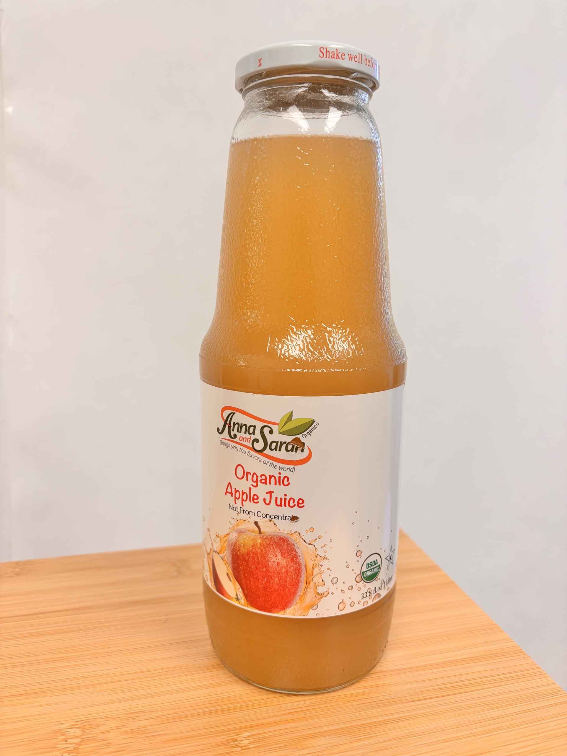 Organic Apple Juice (33.8 oz, 4 Pack) – USDA Certified & No Sugar